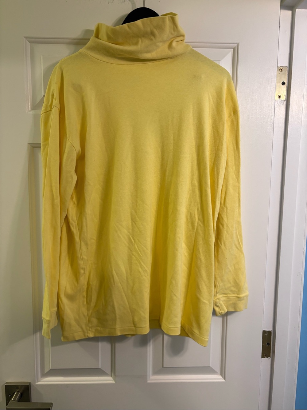 Women's Yellow Turtleneck Top - Lightweight Classic Fit